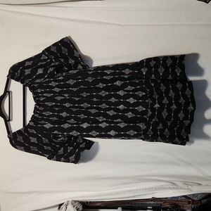 Black and white, peasant style Bobeau dress